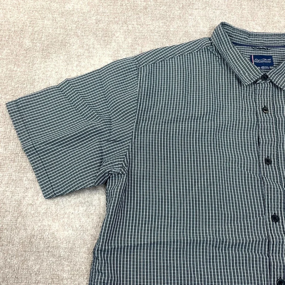 Jack O'Neill Casual Shirt Men 2XL Black Plaid Short Sleeve Classic Fit Button Up